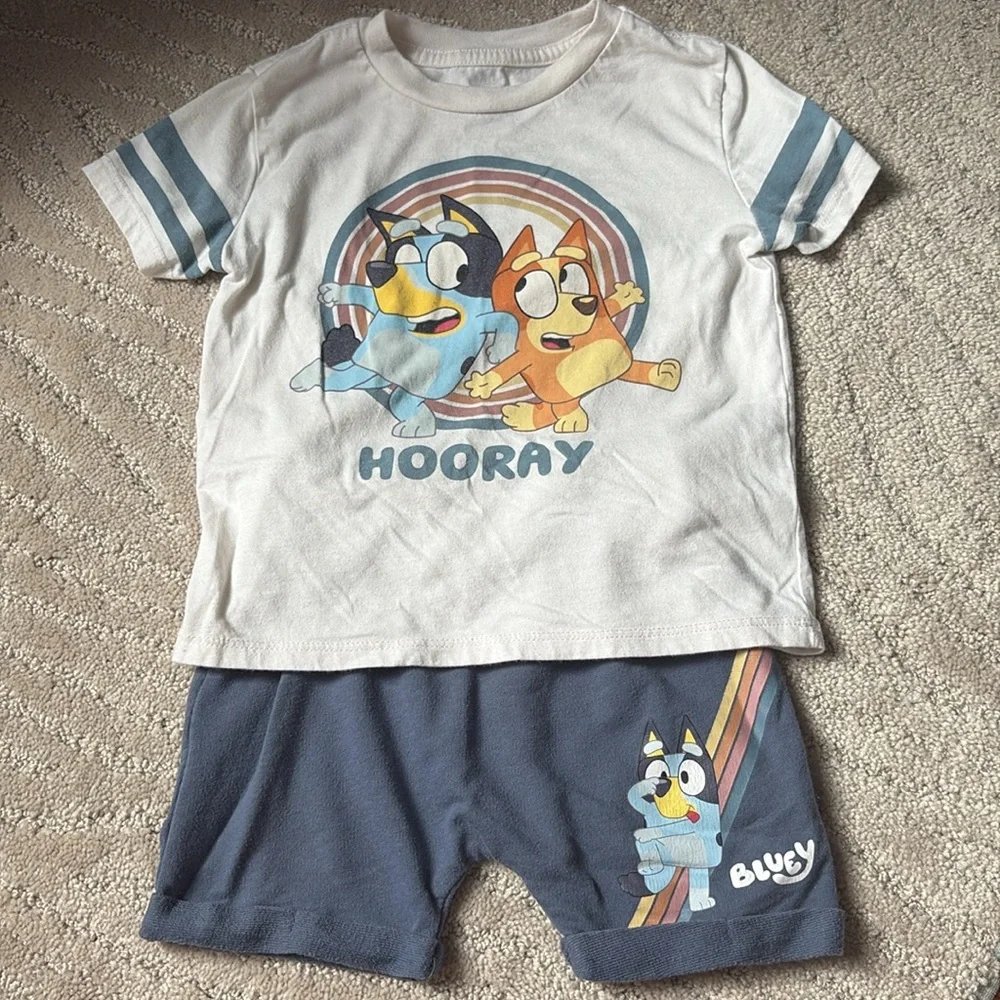 Bluey Hooray T shirt Shorts Set